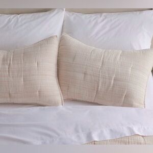 Pottery Barn Chill Out Cotton Sham, Set of 2 NWT. Color Terracotta.